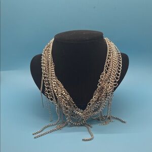 #0105.   Chico's Layered Silver Necklace